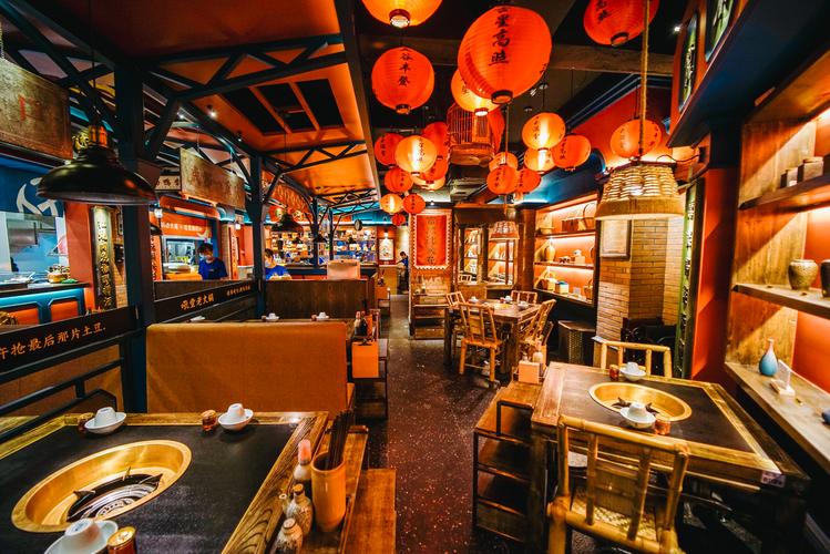 火锅门店内景 火锅餐厅 聚餐场景