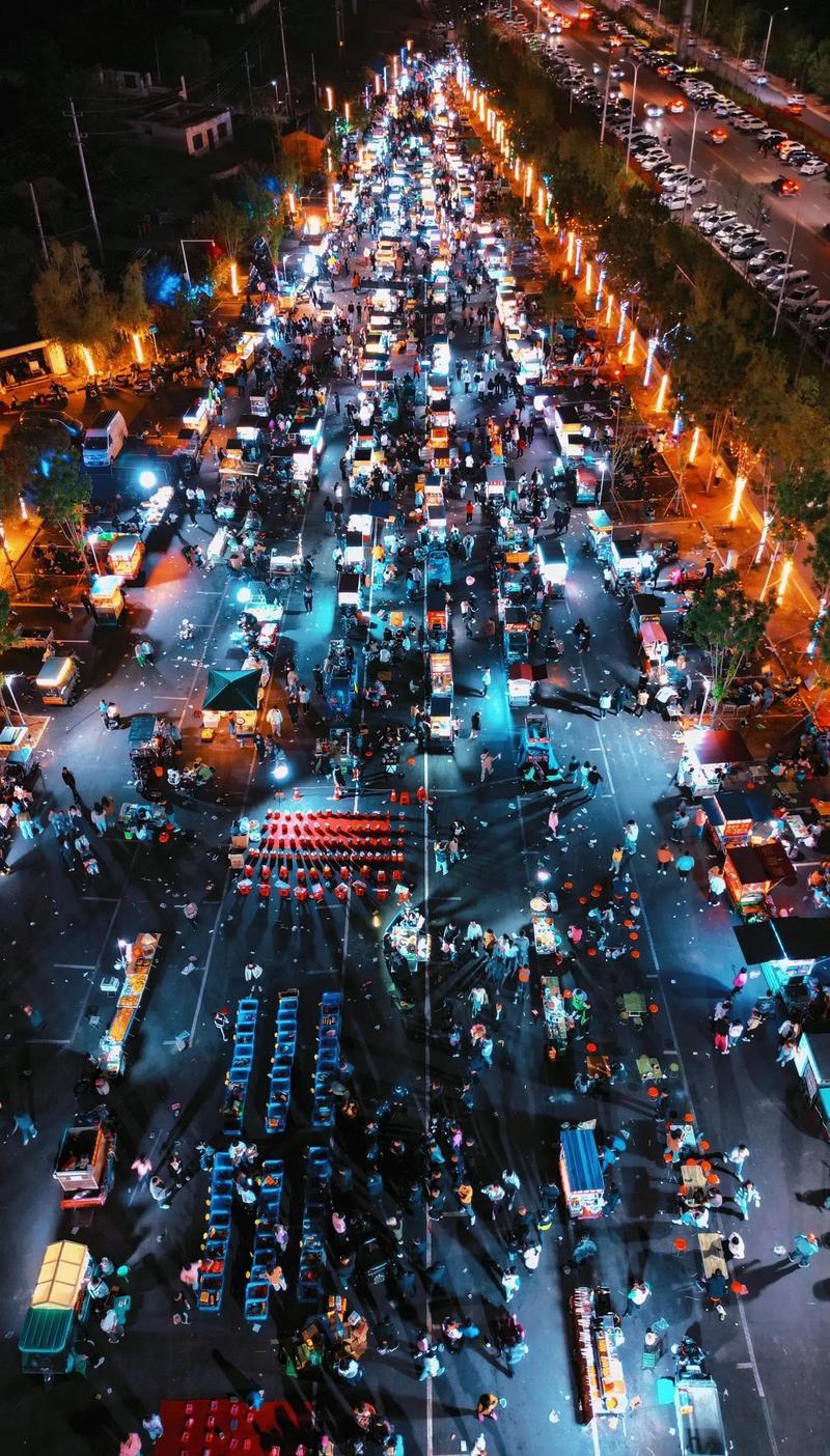 小城美食街 夜市 小吃街 烟火气